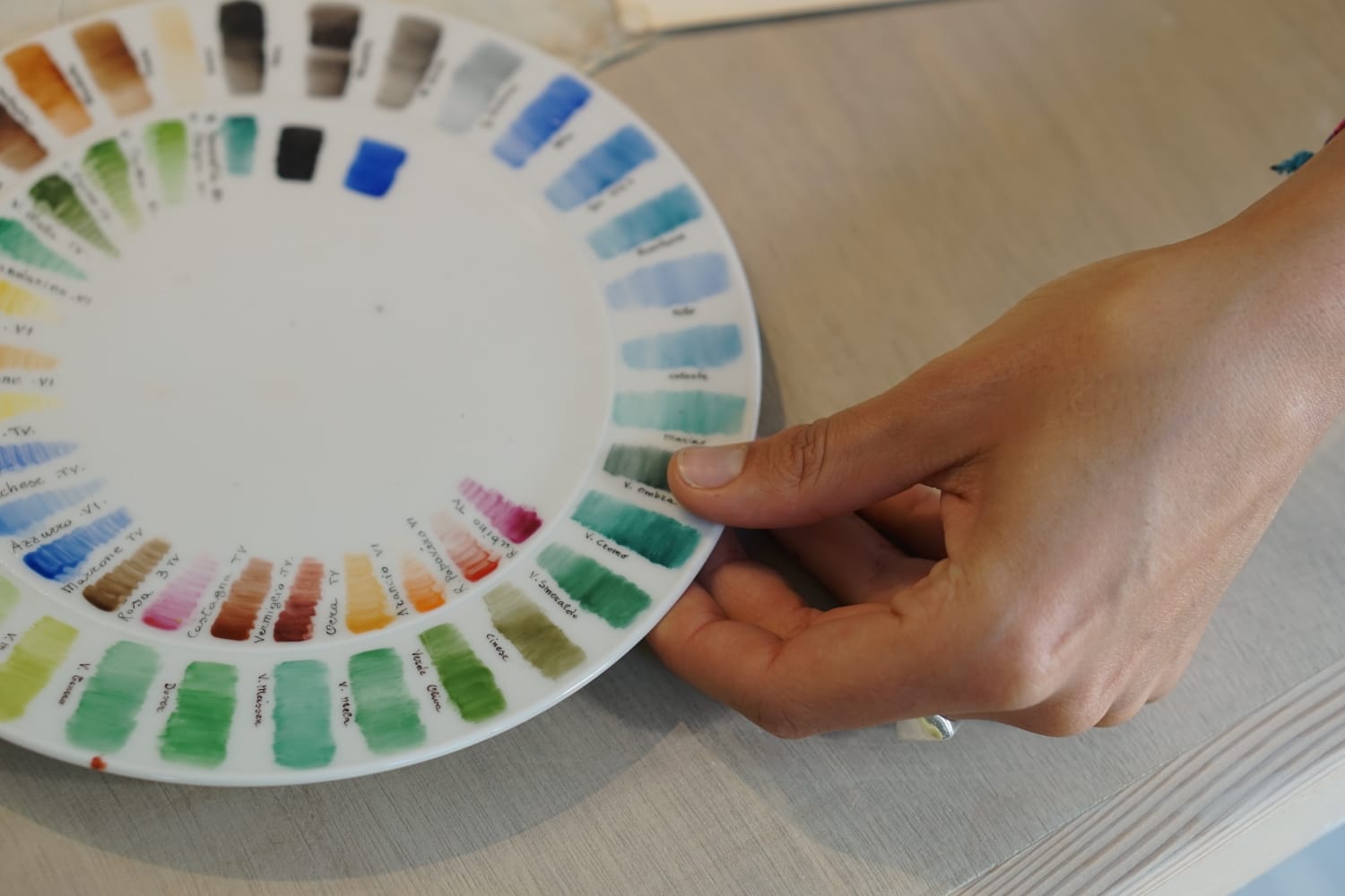 Colori da decoro, ossidi, coloranti, pigmenti per ceramica, colori